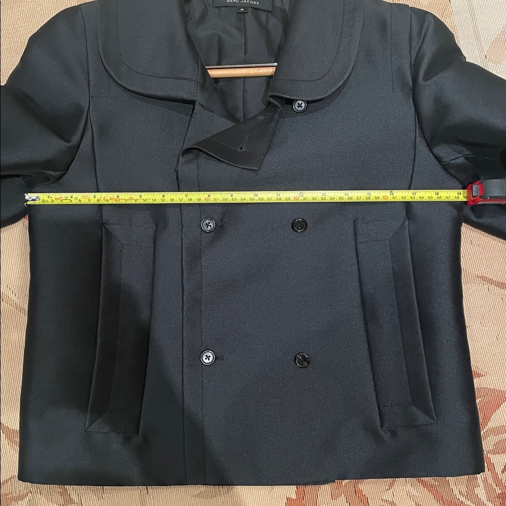 Marc Jacobs thick Black Double-Breasted Pea Coat. - Picture 8 of 11
